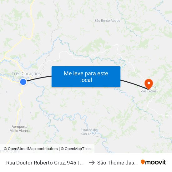 Rua Doutor Roberto Cruz, 945 | Canto Do Rio to São Thomé das Letras map