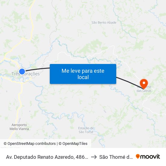 Av. Deputado Renato Azeredo, 486 | Boutique Da Carne to São Thomé das Letras map