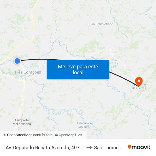 Av. Deputado Renato Azeredo, 4070 | Loteamento Darma to São Thomé das Letras map