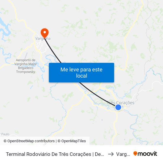 Terminal Rodoviário De Três Corações | Demais Plataformas to Varginha map