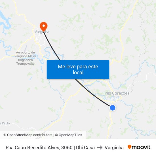 Rua Cabo Benedito Alves, 3060 | Dhi Casa to Varginha map
