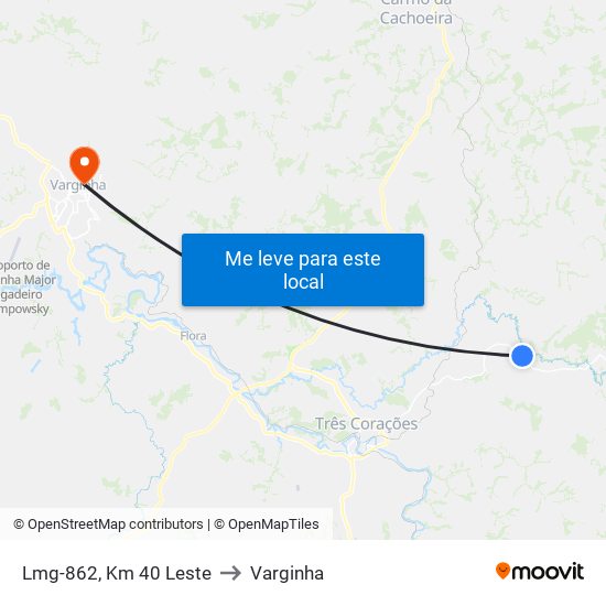 Lmg-862, Km 40 Leste to Varginha map