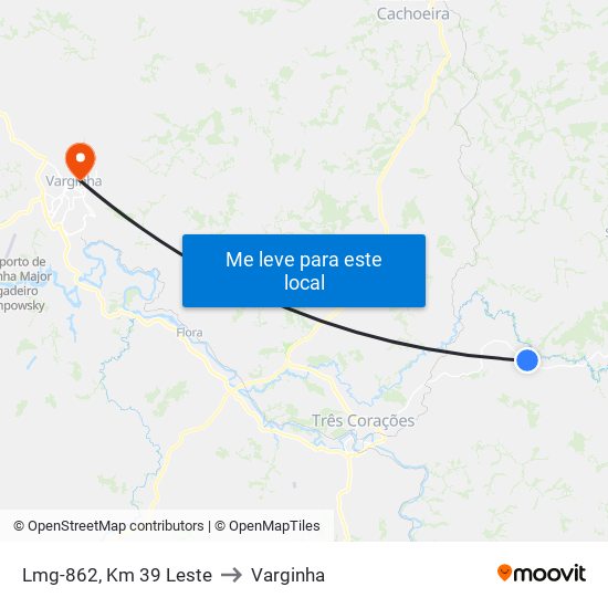 Lmg-862, Km 39 Leste to Varginha map