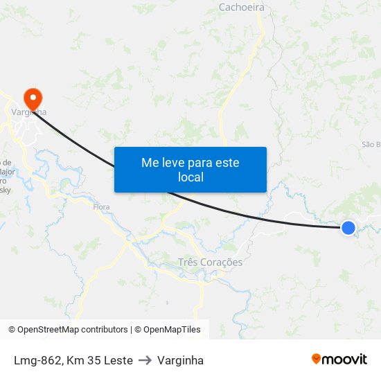 Lmg-862, Km 35 Leste to Varginha map