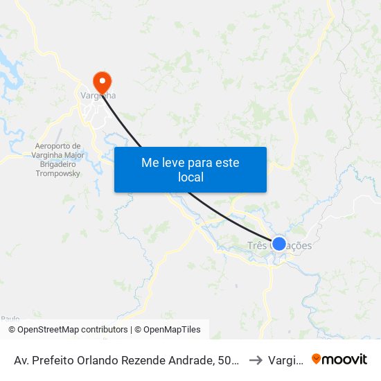 Av. Prefeito Orlando Rezende Andrade, 505 | Vila Lima to Varginha map