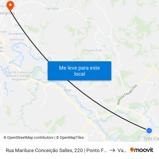 Rua Mariluce Conceição Salles, 220 | Ponto Final Da Linha 01 No Nossa Senhora Aparecida to Varginha map