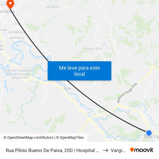 Rua Plínio Bueno De Paiva, 200 | Hospital Unimed to Varginha map