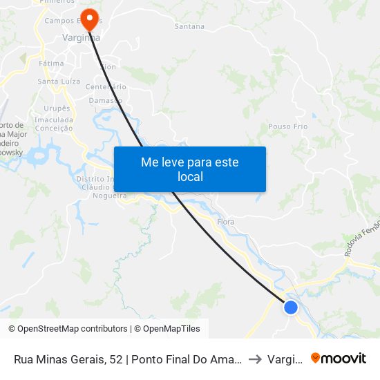 Rua Minas Gerais, 52 | Ponto Final Do Amadeu Miguel to Varginha map