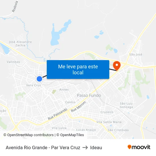 Avenida Rio Grande - Par Vera Cruz to Ideau map