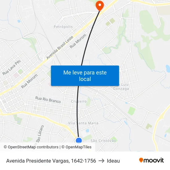 Avenida Presidente Vargas, 1642-1756 to Ideau map