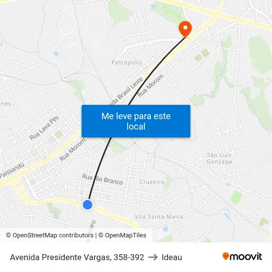 Avenida Presidente Vargas, 358-392 to Ideau map