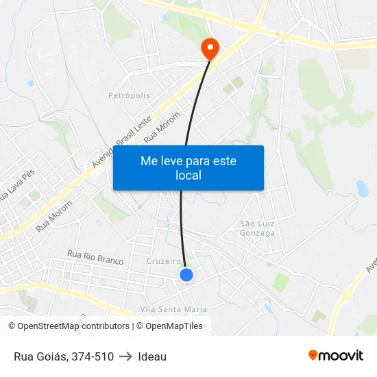 Rua Goiás, 374-510 to Ideau map
