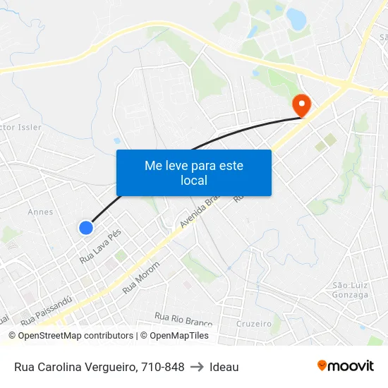 Rua Carolina Vergueiro, 710-848 to Ideau map