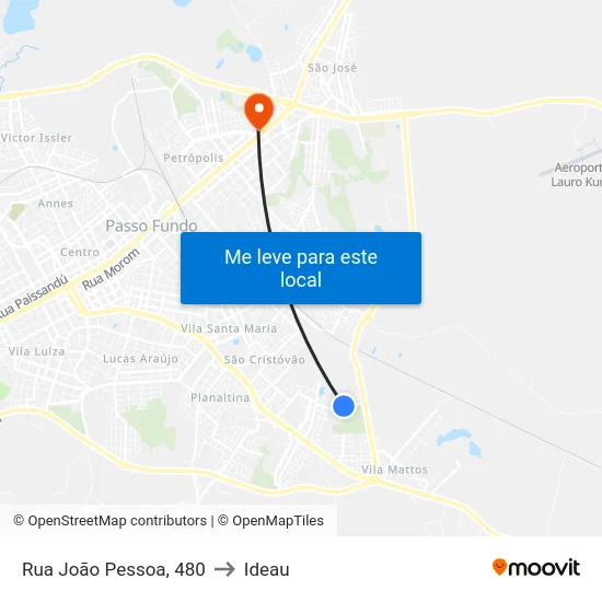 Rua João Pessoa, 480 to Ideau map