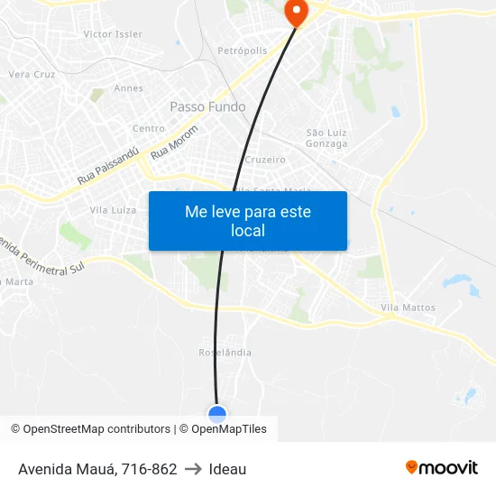 Avenida Mauá, 716-862 to Ideau map