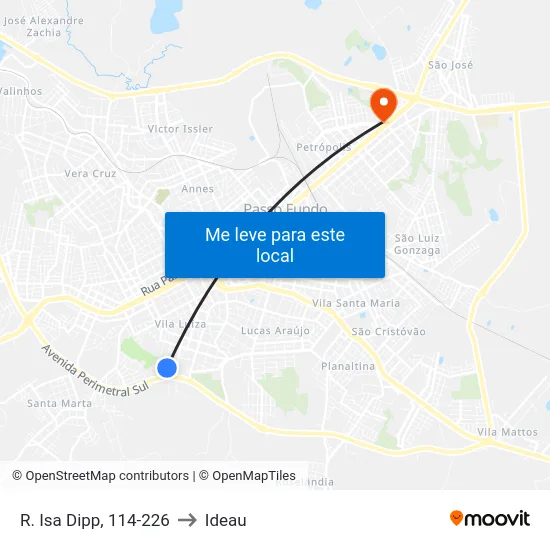 R. Isa Dipp, 114-226 to Ideau map