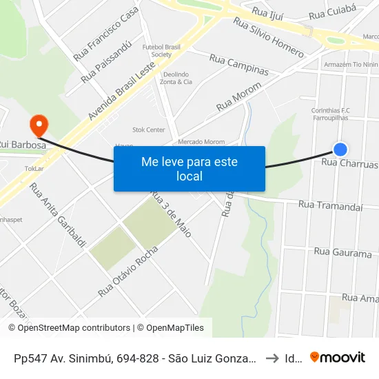 Pp547 Av. Sinimbú, 694-828 - São Luiz Gonzaga(Em Frente Casa 300) to Ideau map