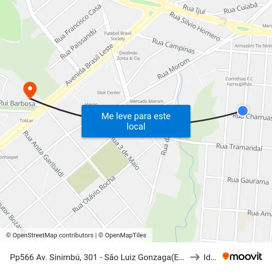 Pp566 Av. Sinimbú, 301 - São Luiz Gonzaga(Em Frente Casa 301) to Ideau map