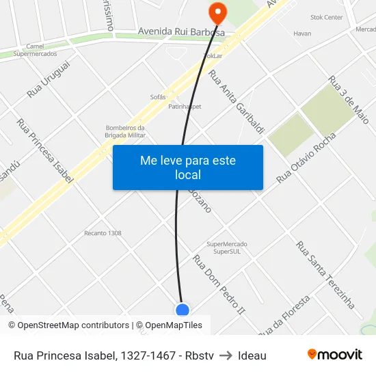 Rua Princesa Isabel, 1327-1467 - Rbstv to Ideau map