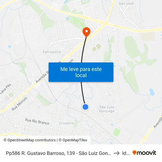 Pp586 R. Gustavo Barroso, 139 - São Luiz Gonzaga(Em Frente Casa 139) to Ideau map