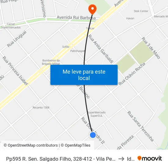 Pp595 R. Sen. Salgado Filho, 328-412 - Vila Petropolis(Em Frente Casa 381) to Ideau map