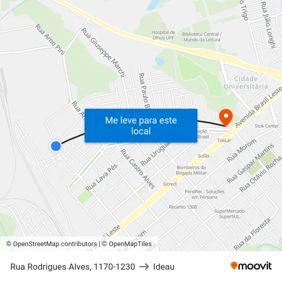 Rua Rodrigues Alves, 1170-1230 to Ideau map