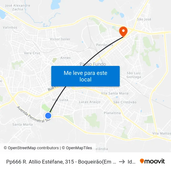 Pp666 R. Atílio Estéfane, 315 - Boqueirão(Em Frente Casa 339) to Ideau map