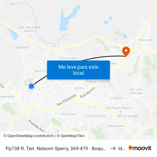 Pp738 R. Ten. Nelsom Sperry, 369-479 - Boqueirão(Em Frente Casa 501) to Ideau map