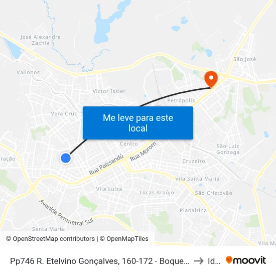 Pp746 R. Etelvino Gonçalves, 160-172 - Boqueirão(Em Frente Casa 124) to Ideau map