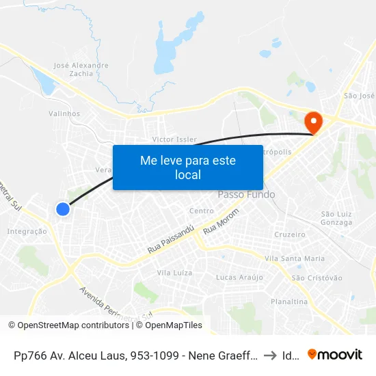 Pp766 Av. Alceu Laus, 953-1099 - Nene Graeff(Em Frente Casa 515) to Ideau map