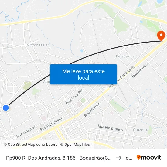 Pp900 R. Dos Andradas, 8-186 - Boqueirão(Cais Lot. Nonoai) to Ideau map