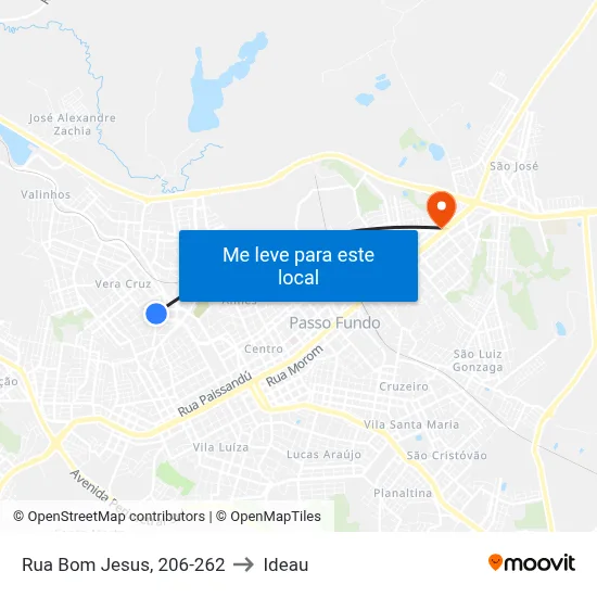 Rua Bom Jesus, 206-262 to Ideau map