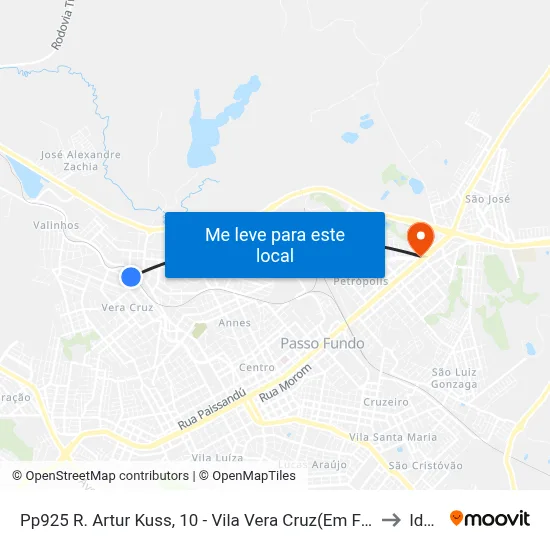 Pp925 R. Artur Kuss, 10 - Vila Vera Cruz(Em Frente Casa 35) to Ideau map
