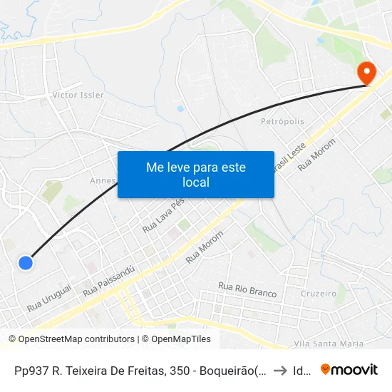 Pp937 R. Teixeira De Freitas, 350 - Boqueirão(Mercado Werlang) to Ideau map
