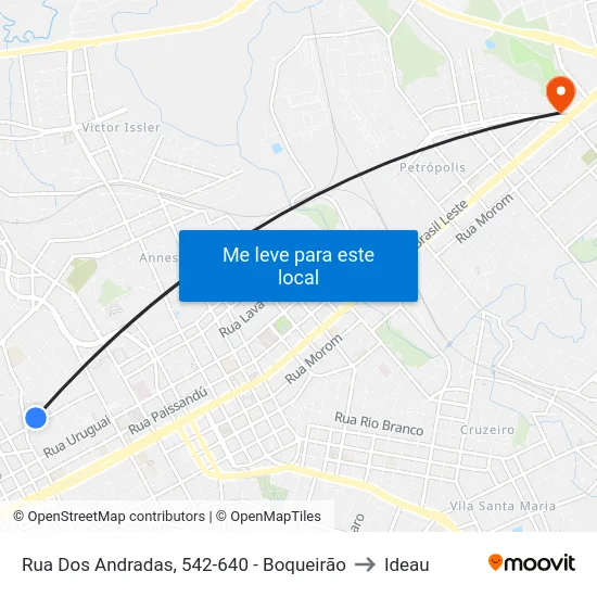 Rua Dos Andradas, 542-640 - Boqueirão to Ideau map