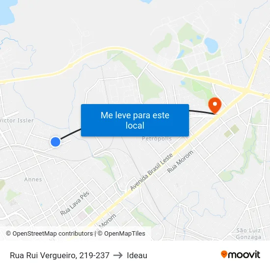 Rua Rui Vergueiro, 219-237 to Ideau map