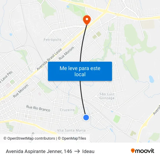 Avenida Aspirante Jenner, 146 to Ideau map