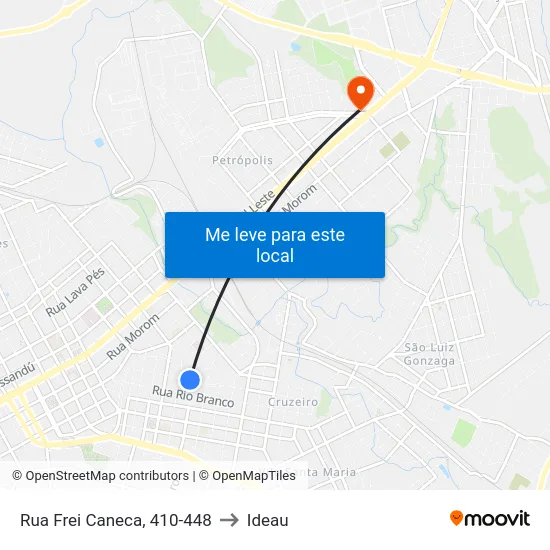 Rua Frei Caneca, 410-448 to Ideau map