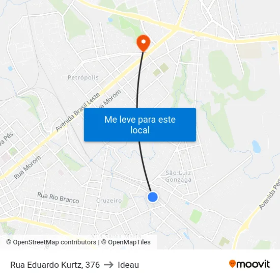 Rua Eduardo Kurtz, 376 to Ideau map