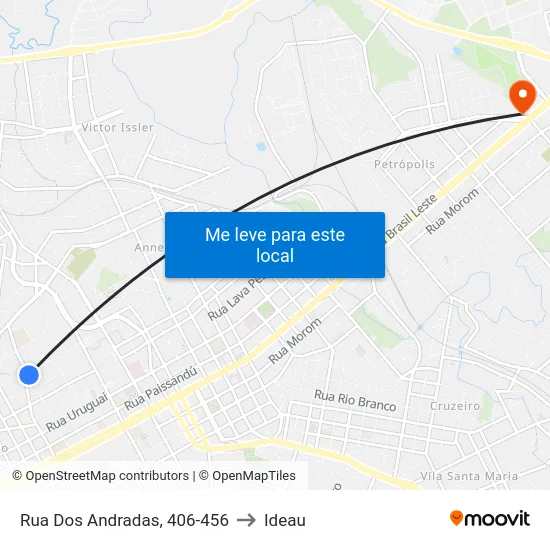 Rua Dos Andradas, 406-456 to Ideau map