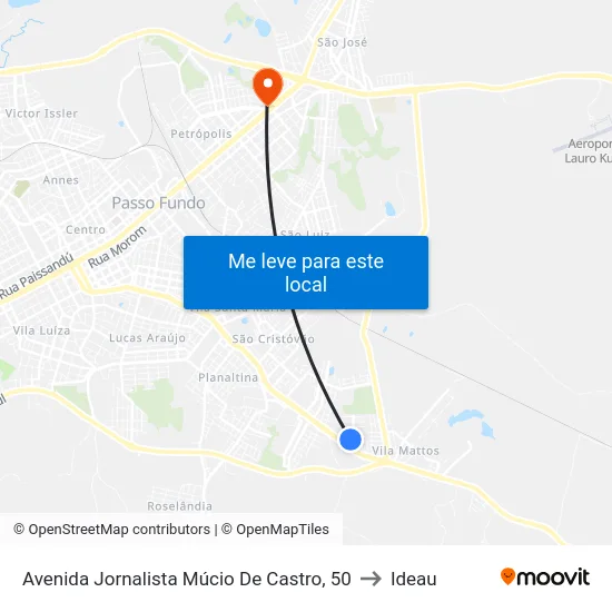 Avenida Jornalista Múcio De Castro, 50 to Ideau map