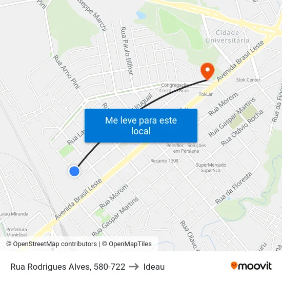 Rua Rodrigues Alves, 580-722 to Ideau map