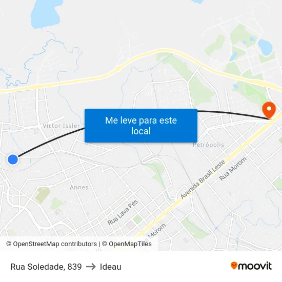 Rua Soledade, 839 to Ideau map