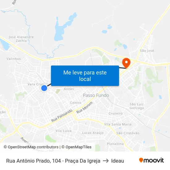 Rua Antônio Prado, 104 - Praça Da Igreja to Ideau map