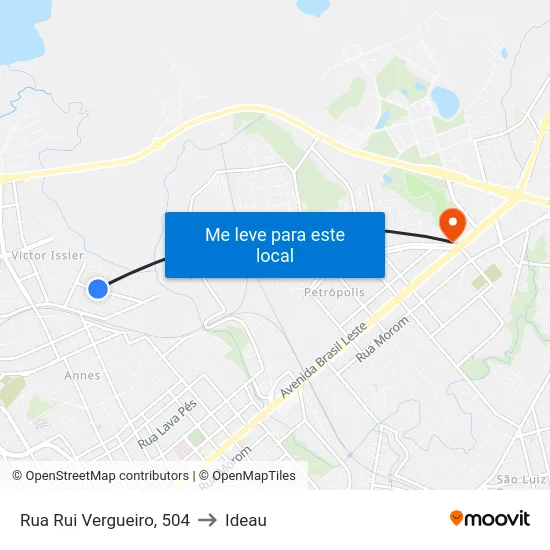 Rua Rui Vergueiro, 504 to Ideau map