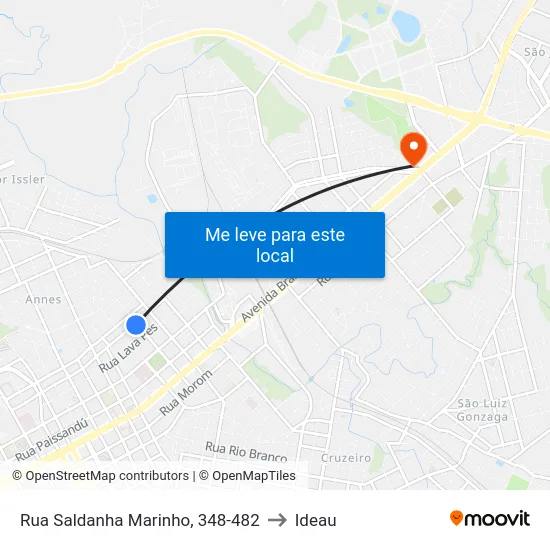 Rua Saldanha Marinho, 348-482 to Ideau map