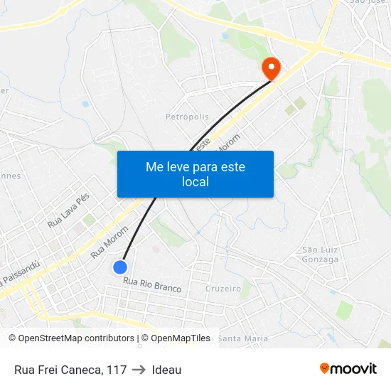Rua Frei Caneca, 117 to Ideau map