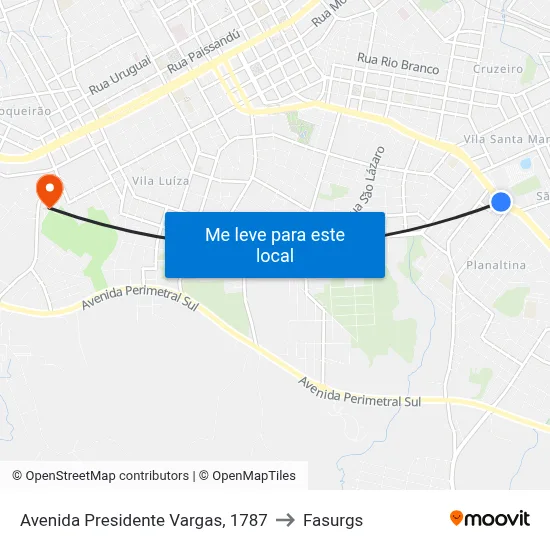 Avenida Presidente Vargas, 1787 to Fasurgs map