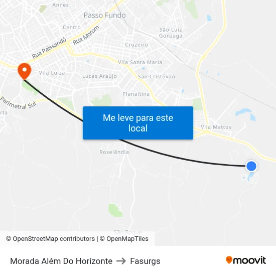 Morada Além Do Horizonte to Fasurgs map