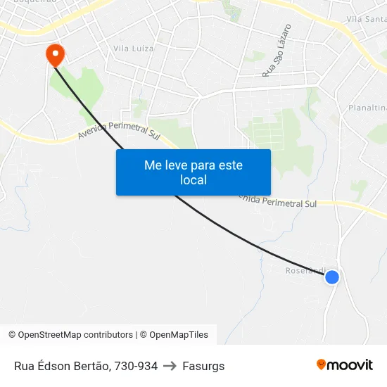 Rua Édson Bertão, 730-934 to Fasurgs map